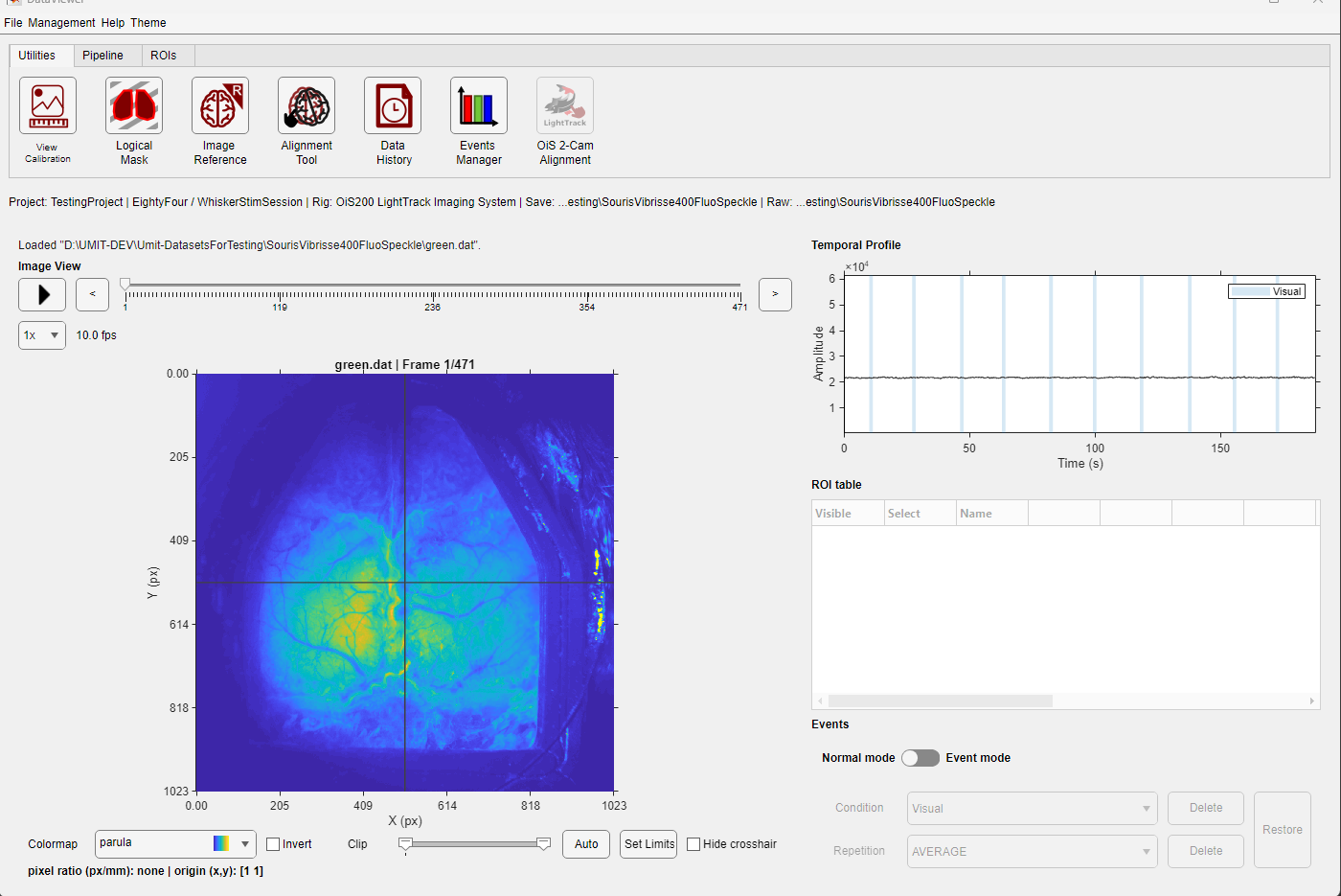 Current DataViewer interface